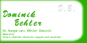 dominik behler business card